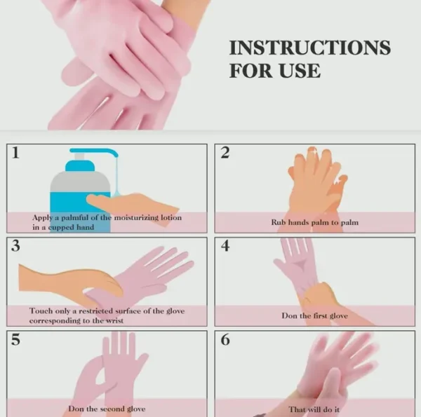 Spa Gel Hydrating Gloves Women's Hand Care, Anti-Slip Lotion Gloves