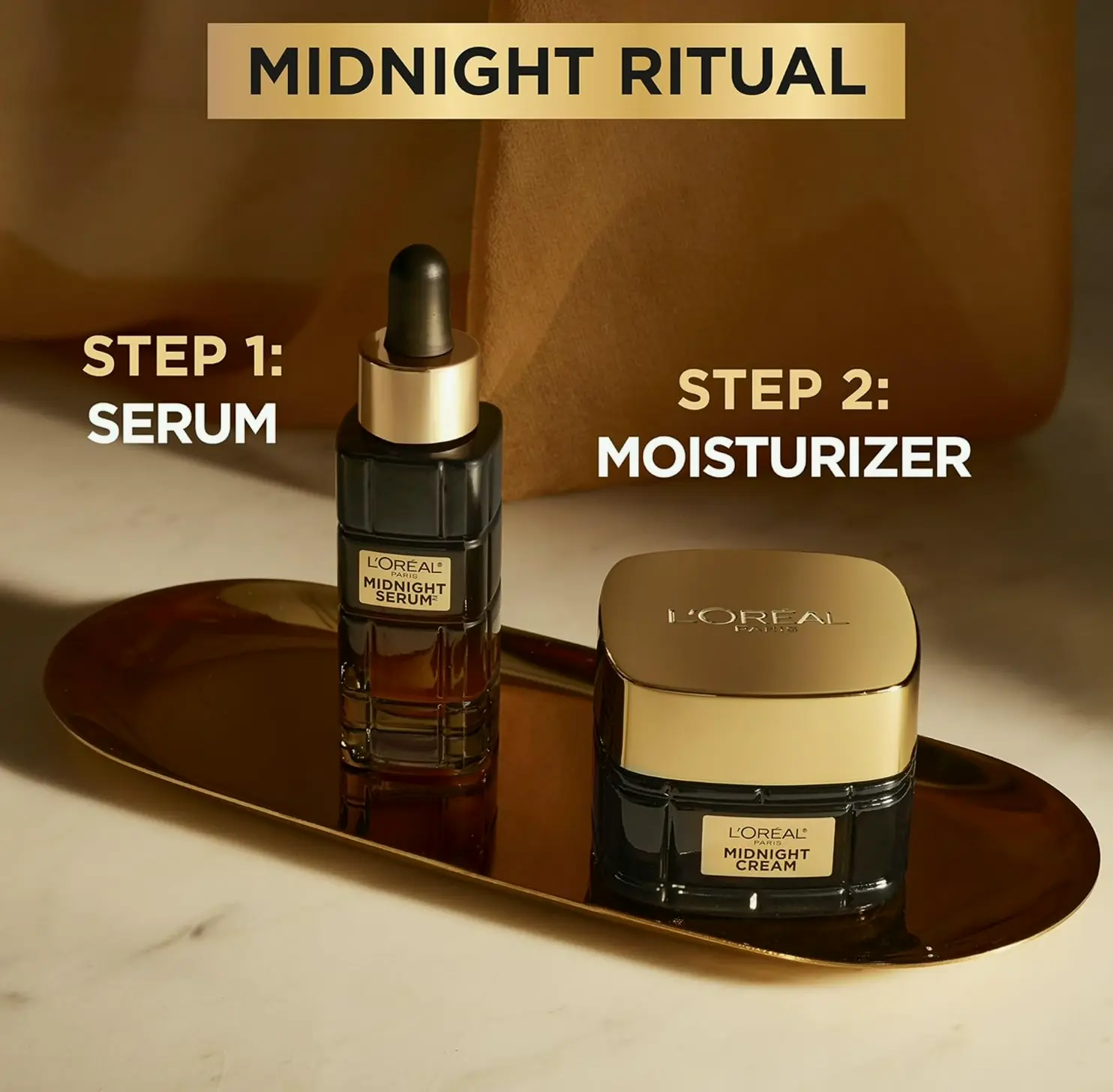 L’Oréal Paris Age Perfect Anti-Wrinkle Nighttime Cream, Reduce Wrinkles & Firm 1.7oz + Serum Sample