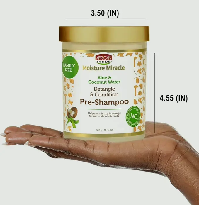 African Moisture Wonder Pre-Wash using Aloe & Coconut Liquid - 18 ounces