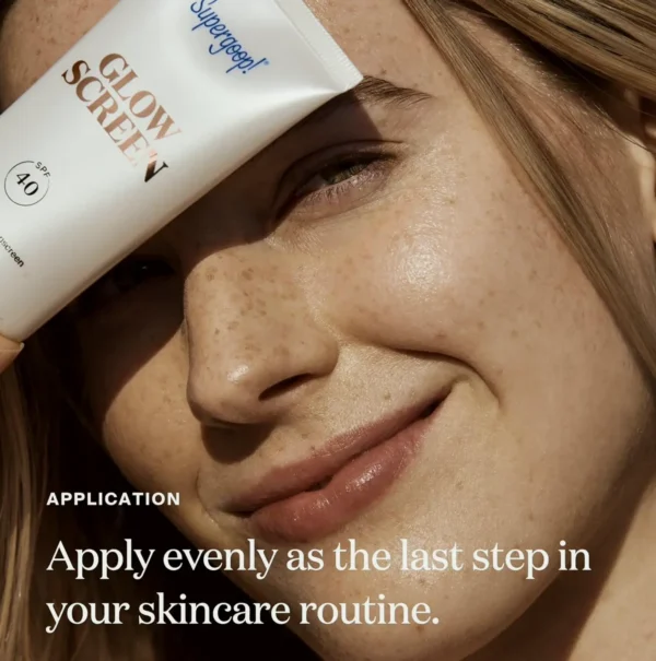 GlowUp! ShiningScreen SPF 40 - Dewy Sunscreen Base containing Hyaluronic Acid, Vitamin B5 & Niacine - 1.7 oz