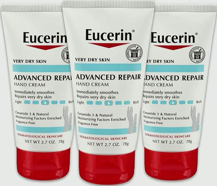 Eucerin Repair Hand Cream - Unscented, 2.7 Ounce (Bundle of 3)