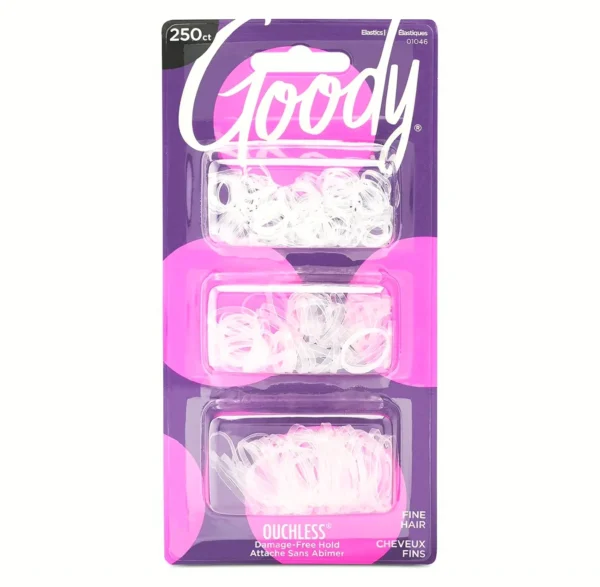 Goody Ouchless Polyband Hair Tie - Two Hundred Fifty Clear Bands