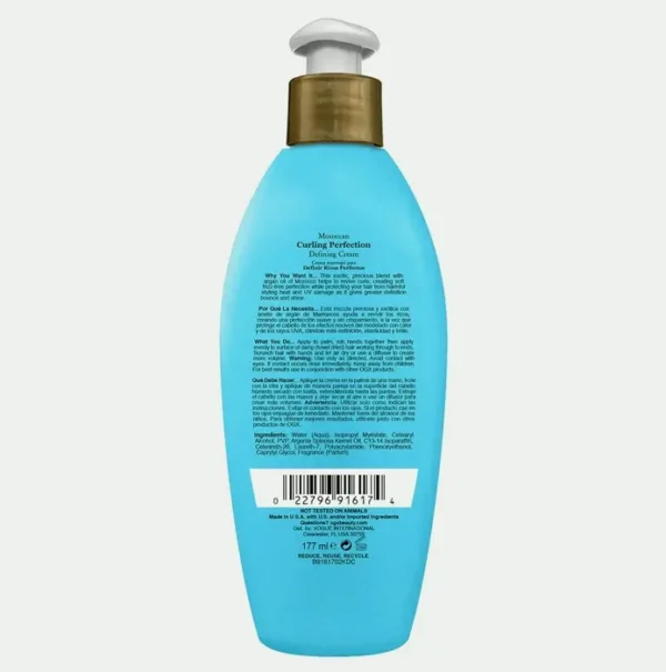 OGX's Moroccan Oil: Curling Perfection, Smoothing Hair Cream, 6 oz