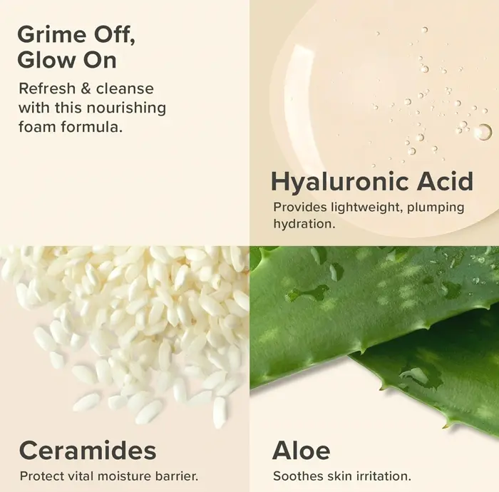 Lathering Cleanser with Hyaluronic Acid & Aloe, 6.4 Ounce