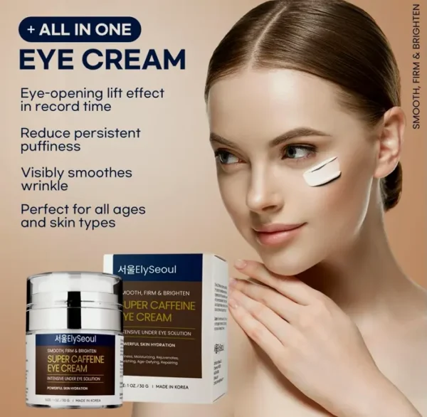 Premium Caffeine Eye Cream: Anti-Wrinkle Treatment, Revitalizes Under Eyes