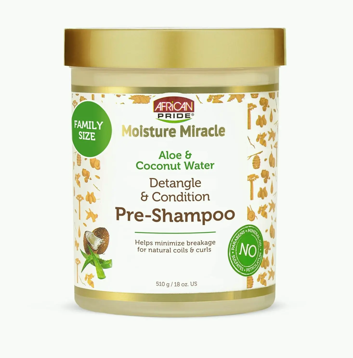 African Moisture Wonder Pre-Wash using Aloe & Coconut Liquid - 18 ounces