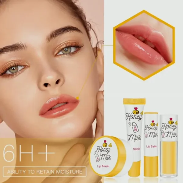 4-Piece Honey Dairy Lip Care Kit