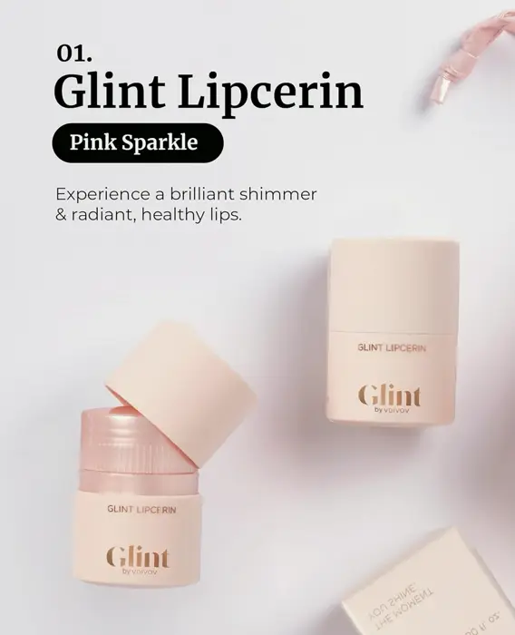 Glimmer Lipcerin – Pink Shine, Moisturizing Five-in-One Care