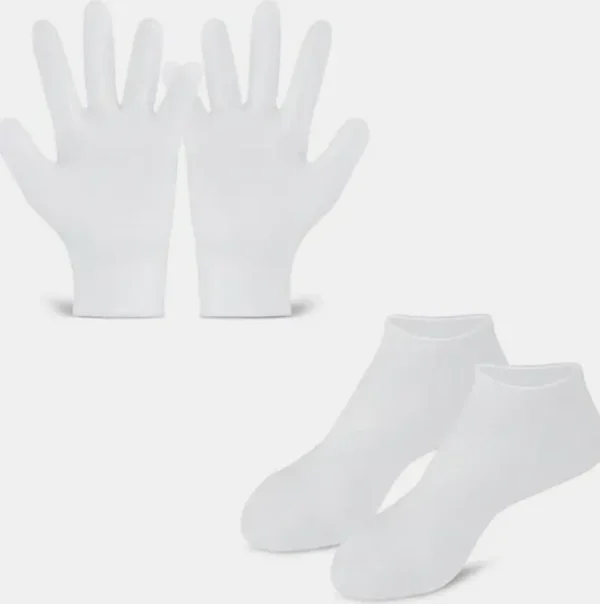 Hydrating Glove & Sock Kit for Dry Hands, Silicone Glove & Socks for Skin Therapy