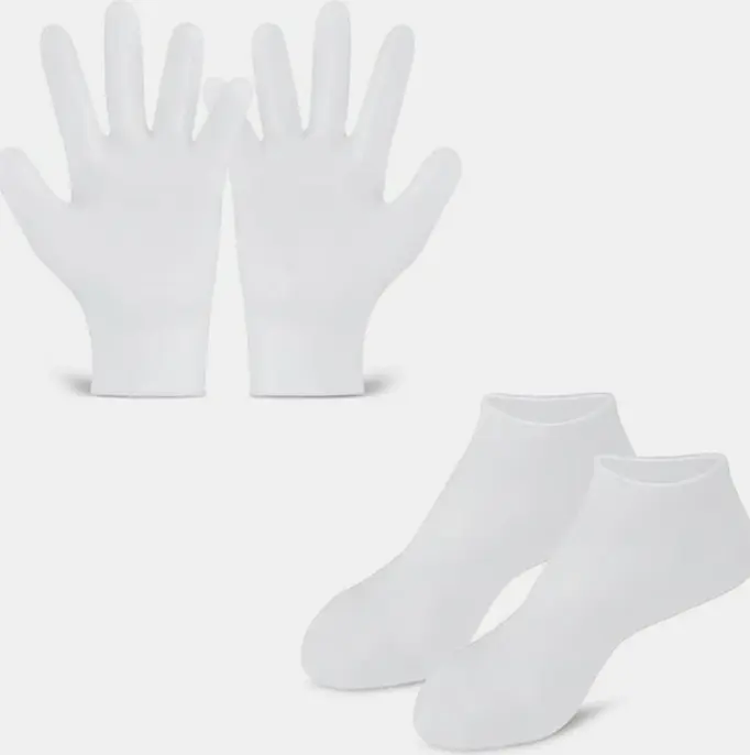 Hydrating Glove & Sock Kit for Dry Hands, Silicone Glove & Socks for Skin Therapy
