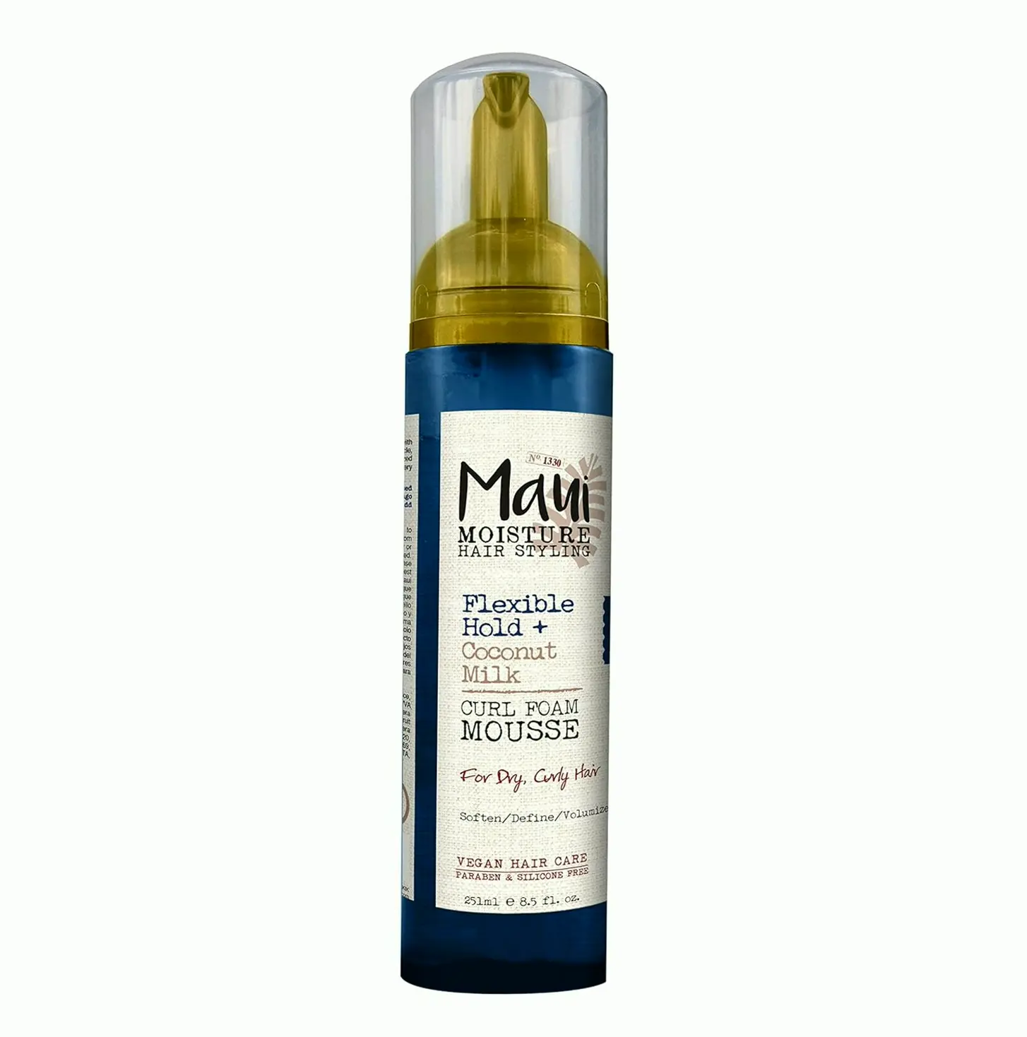 Maui Coconut Flexible Styling Mousse For Curly Hair, 8.5oz