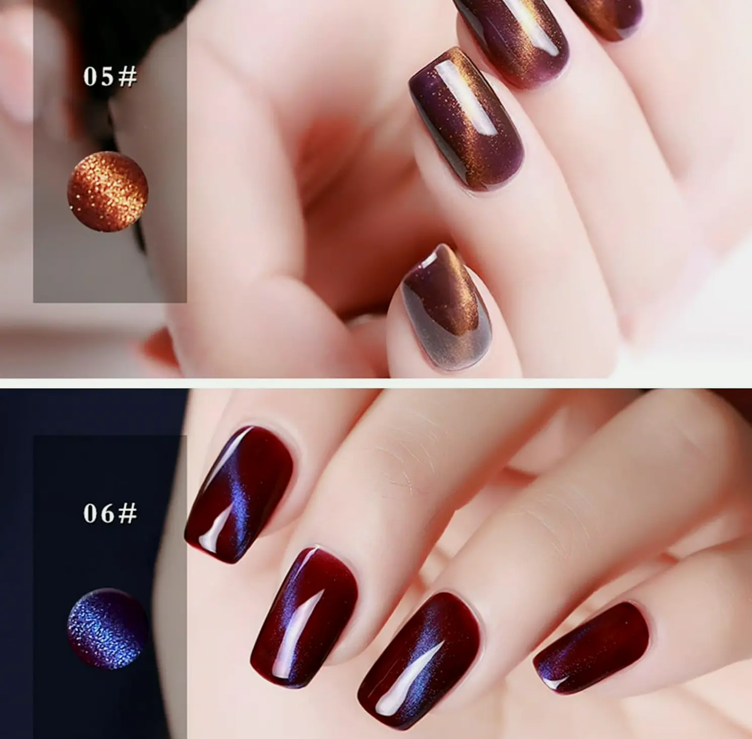 Feline Eye Shiny Nail Kit, UV LED Soak Off Polish