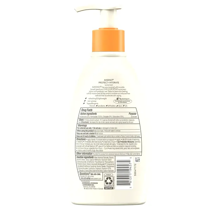 Aveena Protect + Hydrate Body Sunscreen Cream SPF 60, 12 oz