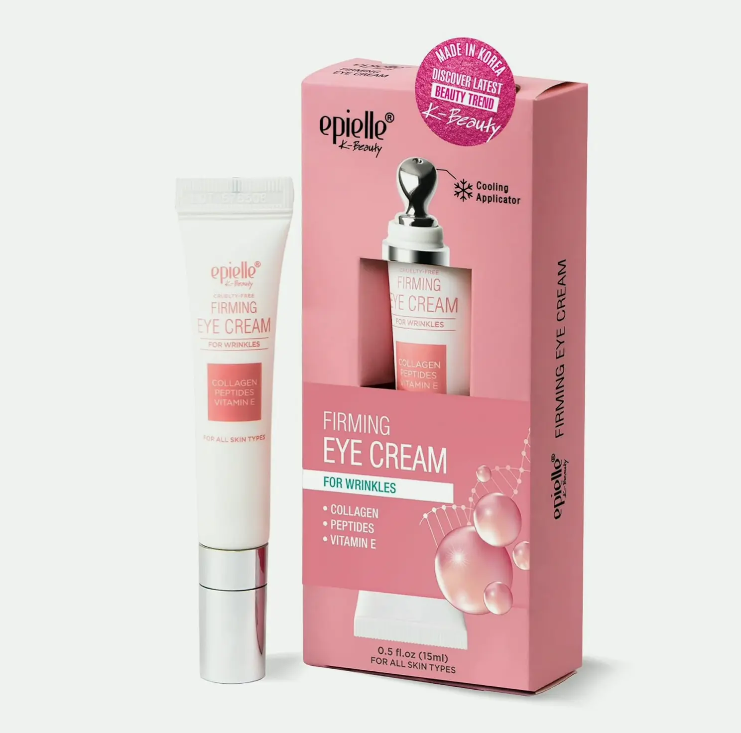 Epielle Firming Eye Cream Serum Featuring Cooling Applicator
