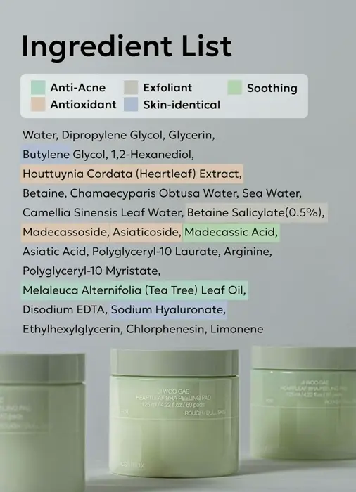 Celimax JiWooGae Heartleaf BHA Exfoliating Pads Double Edition