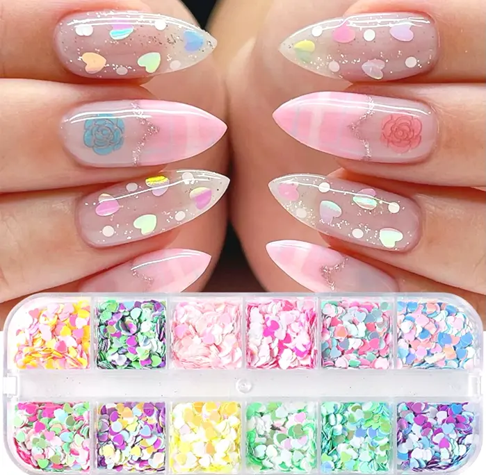 Shiny Love Manicure Sparkle Flakes, 3D Pattern