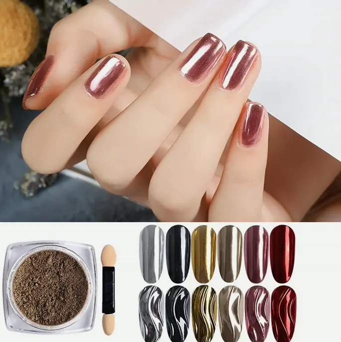 Manicure Mirror Powder Holographic Glitter