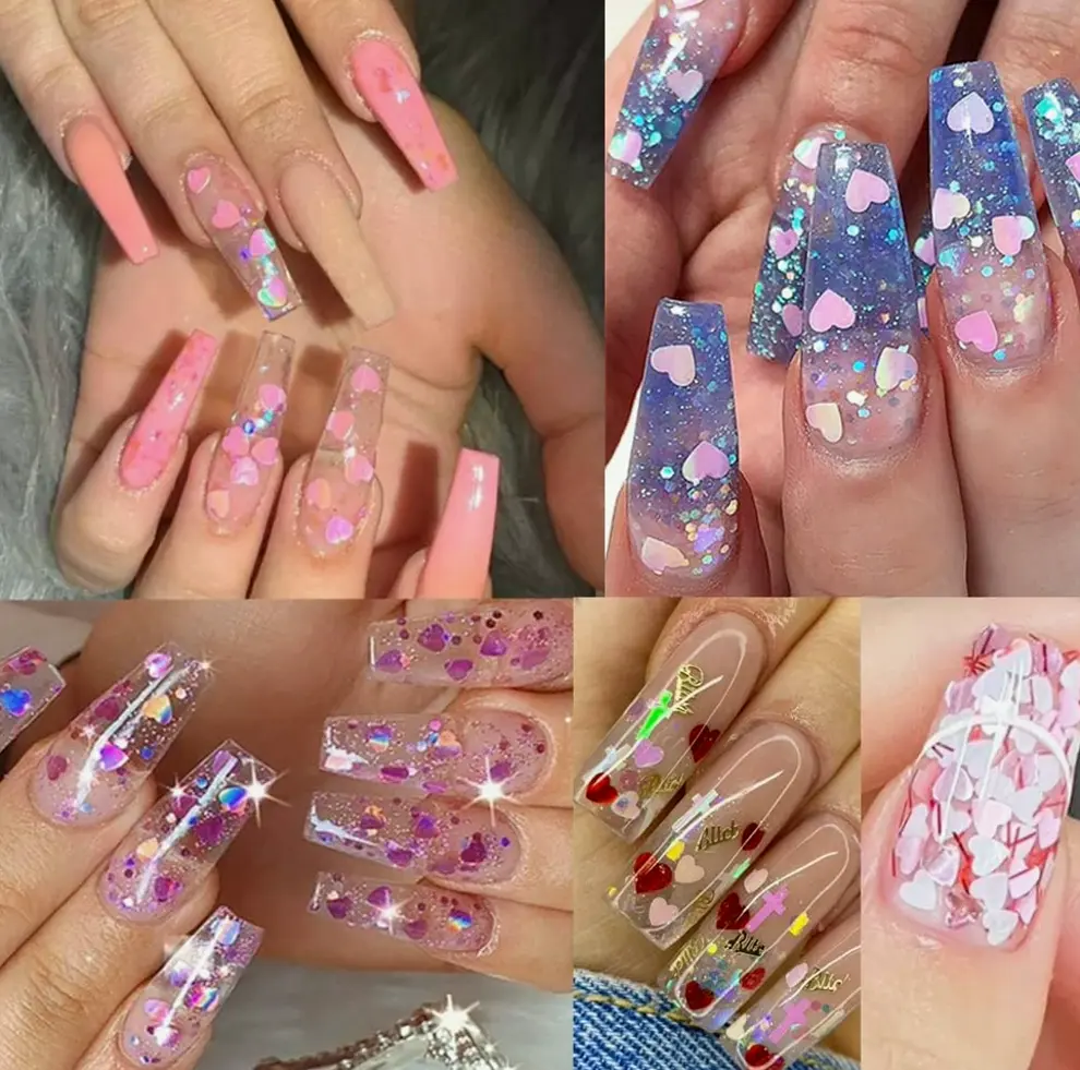 Shiny Love Manicure Sparkle Flakes, 3D Pattern