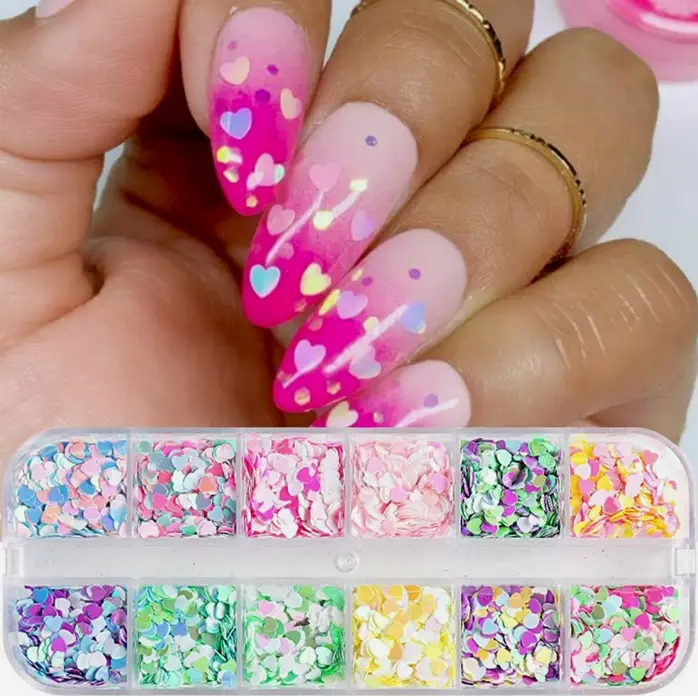 Shiny Love Manicure Sparkle Flakes, 3D Pattern