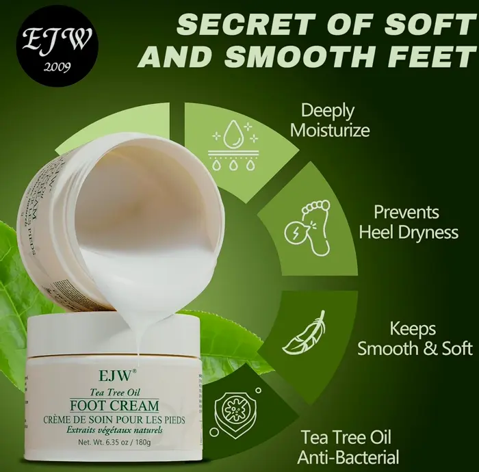 Tea Tree Heel Moisturizer - Repair Cracked Heels - 6.35 oz.