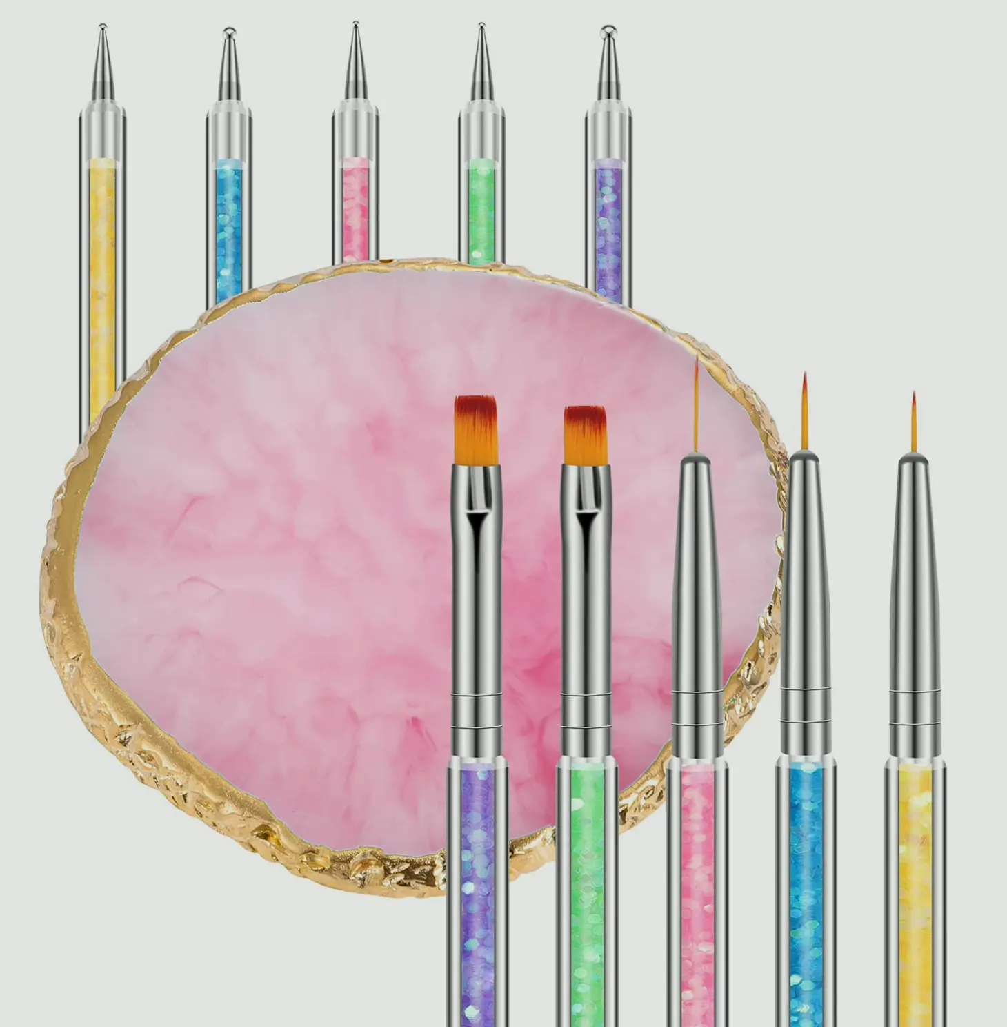 6-in-1 Manicure Set with Palette & Brushes