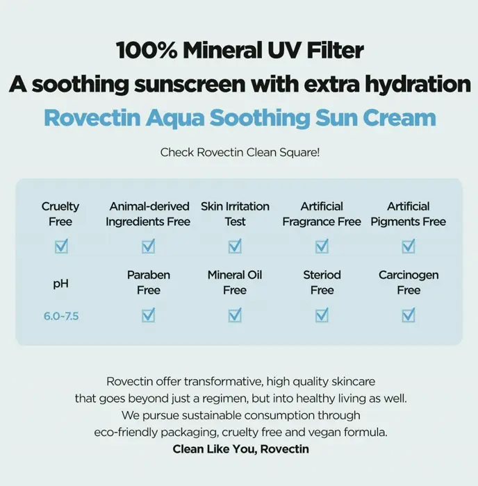ROVECTIN Water-Based Soothing Sunscreen - Moisturizing UV Guard