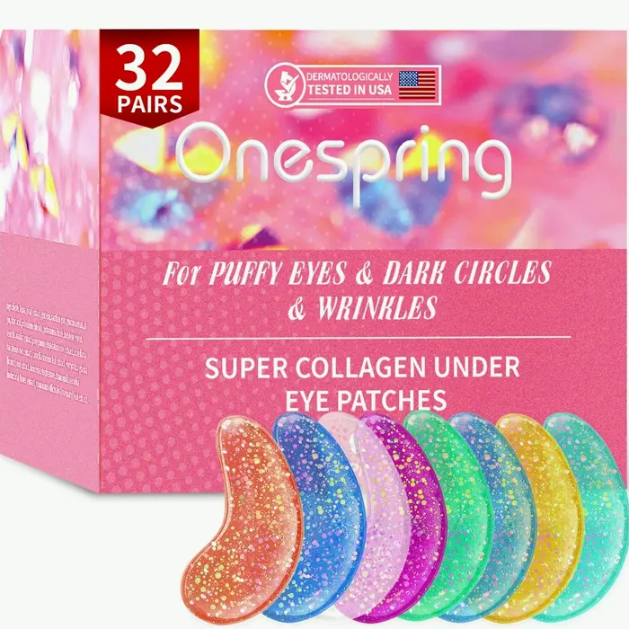 Under Eye Patches (32 Pairs) - Collagen-Loaded, Anti-Puffiness & Dark Spot Treatment