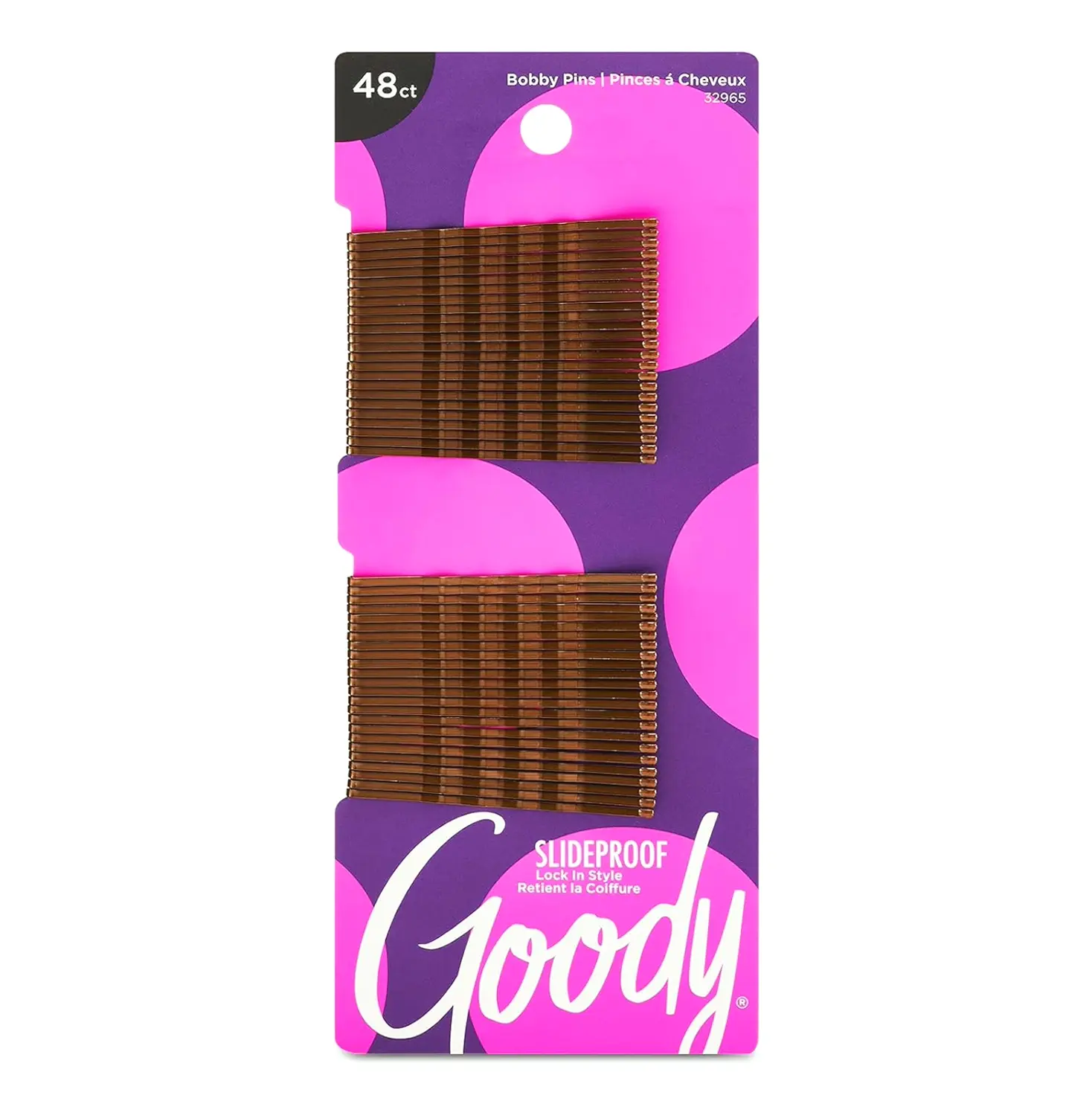 Goody's No-Slip Brown Hair Pins - Pack of 48 Count