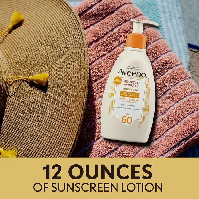 Aveena Protect + Hydrate Body Sunscreen Cream SPF 60, 12 oz