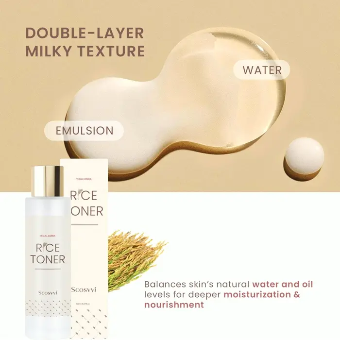 K-Beauty Rice Toner with Over 77% Extract