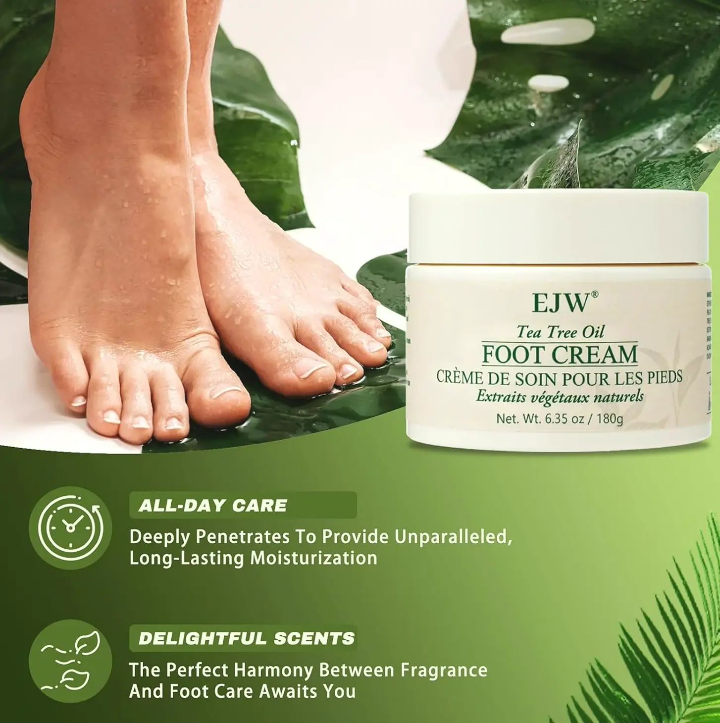 Tea Tree Heel Moisturizer - Repair Cracked Heels - 6.35 oz.
