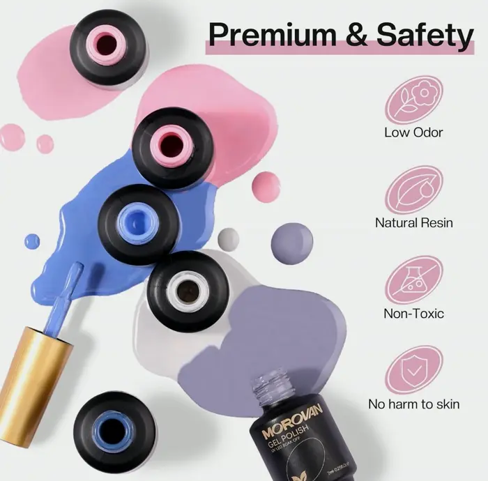 Morovan Gel Polish Kit: 12 Colors with U V/LED and Accessories