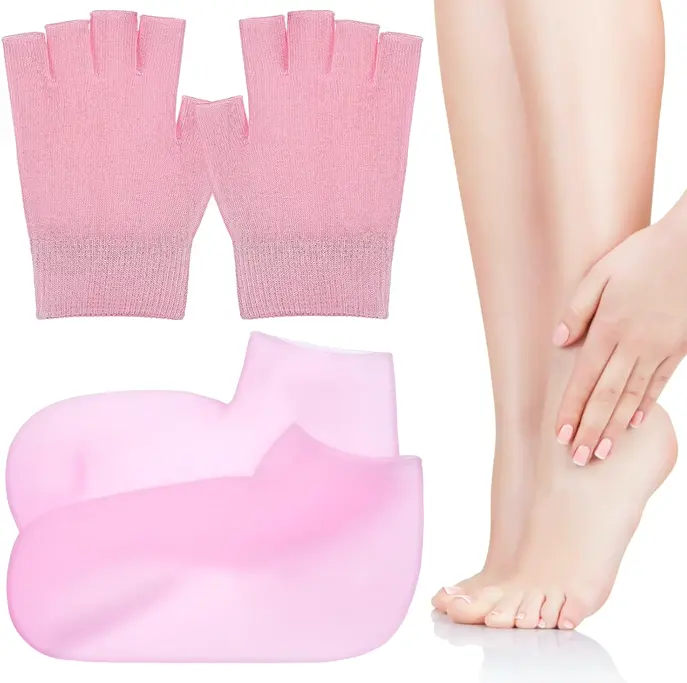 Silicone Moisturizing Socks Gloves for Dry Feet