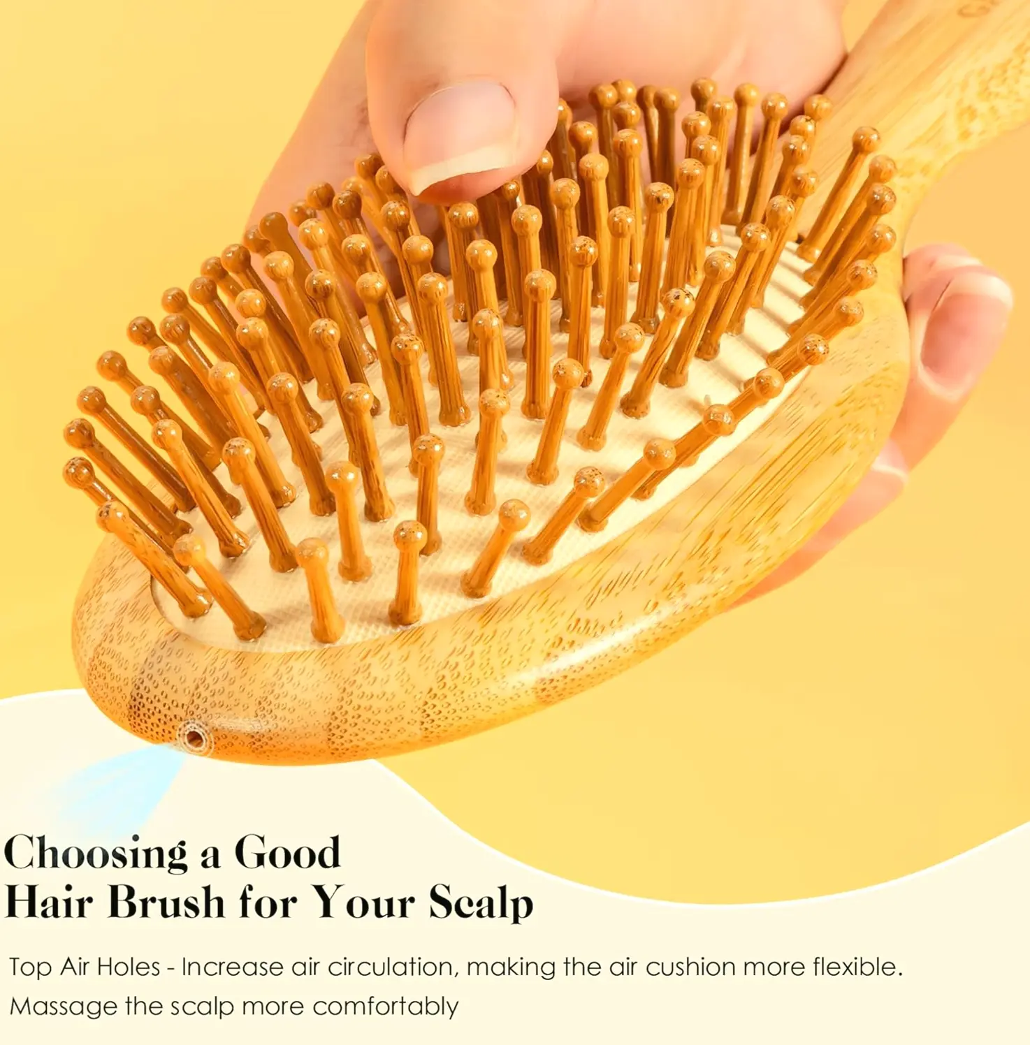 Wooden Hair Brush for Hair Growth