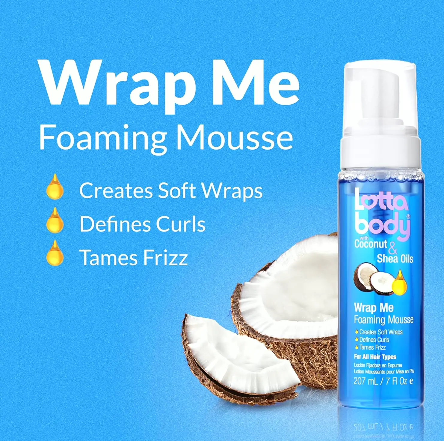 Lotta Body Curl-Defining Mousse with Coconut Oil and Shea, 7 fl oz