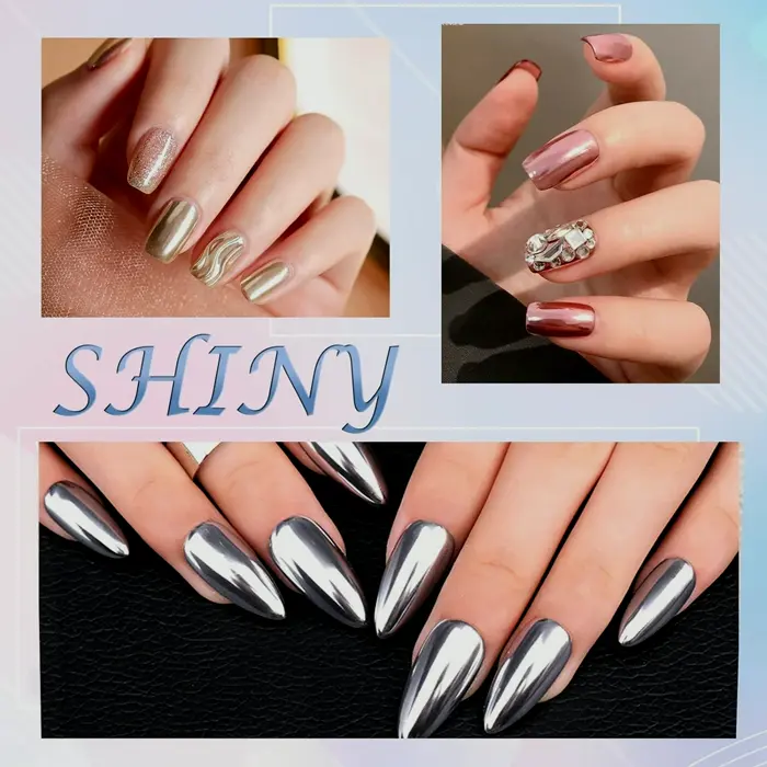 Metallic Manicure Powder for Reflective Look - Champagne Gold