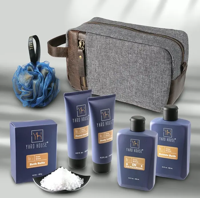 Luxury Spa Gift Basket for Men - Ocean Breeze Skincare Set