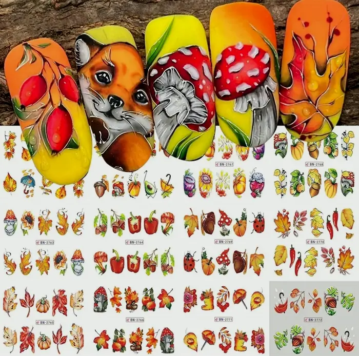 Fall Maple Art Decals for Thanksgiving