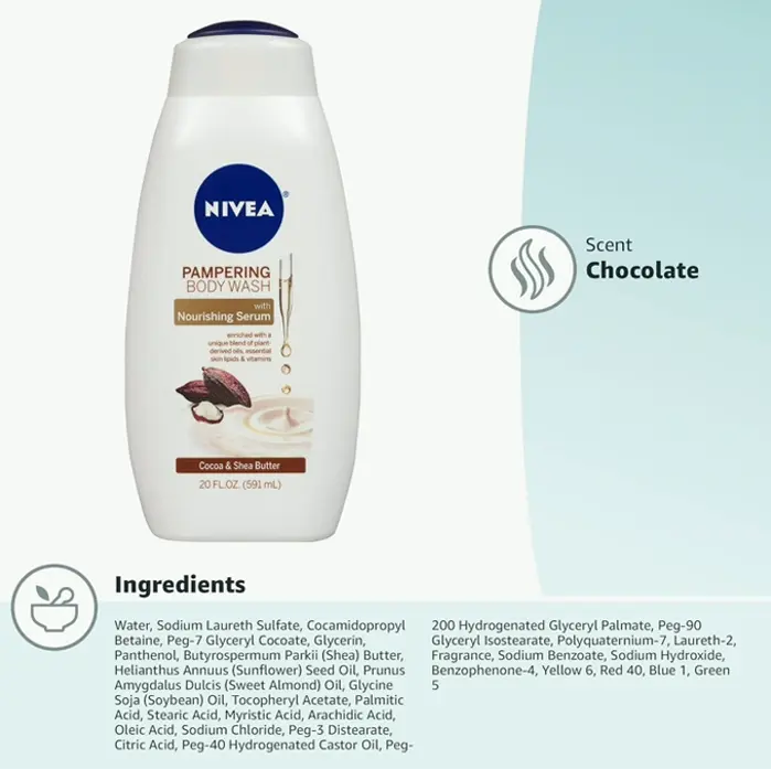 Nivea Chocolaty & Shea Creamy Body Cleanser, 20 Fl Oz