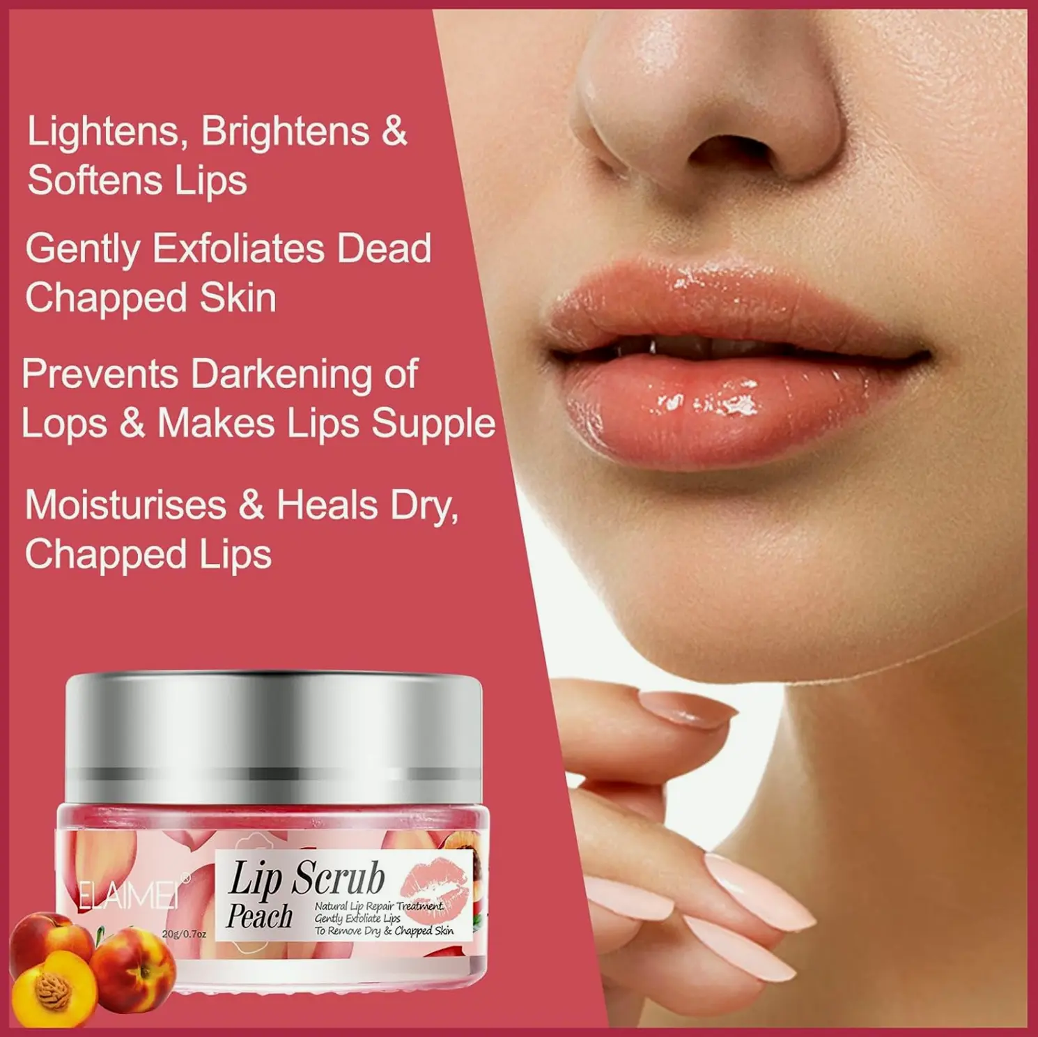 Lip Treatment Scrub, Sugar Scrubber for Chapped Skin