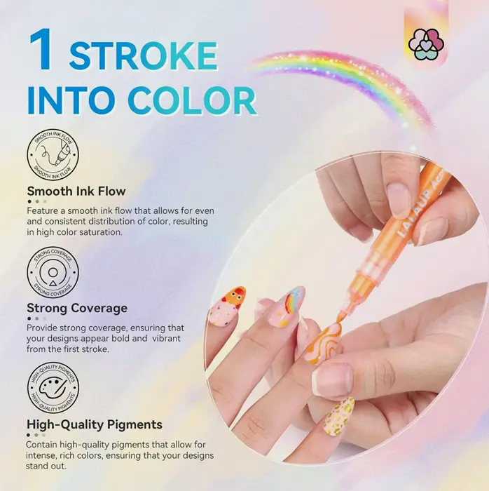 Saviland Twelve Colors Nail Art Pen Set