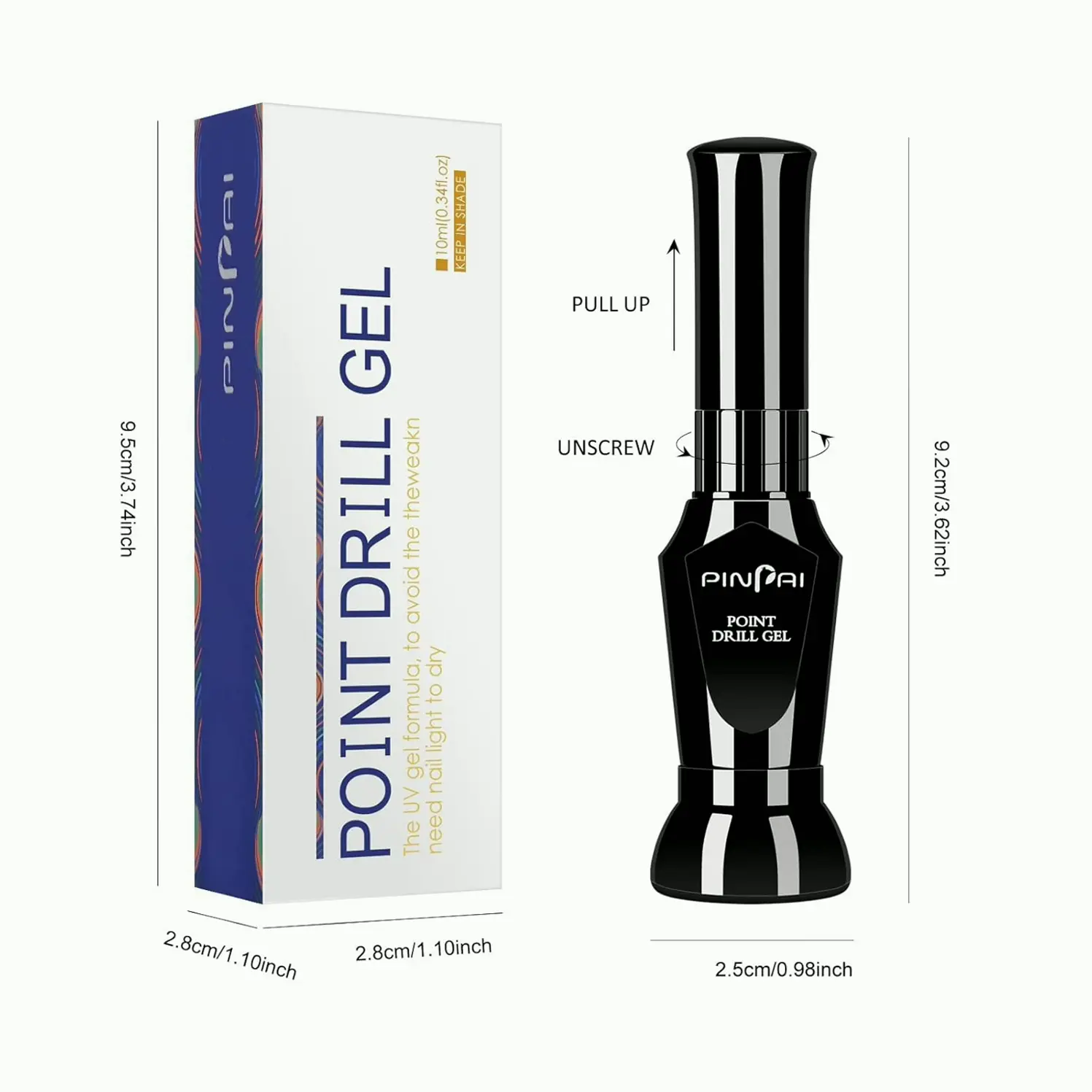 Ownest 2 Pcs Nail Glue Stick Resin Polishing Agent, Glue Decoration Crystal Diamond Jewelry, Light Required - 10ml