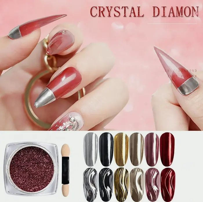 Manicure Mirror Powder Holographic Glitter