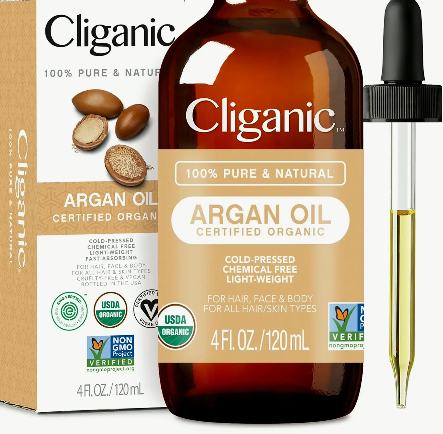 Natural Argan Oil for Hair, Skincare & Skin
