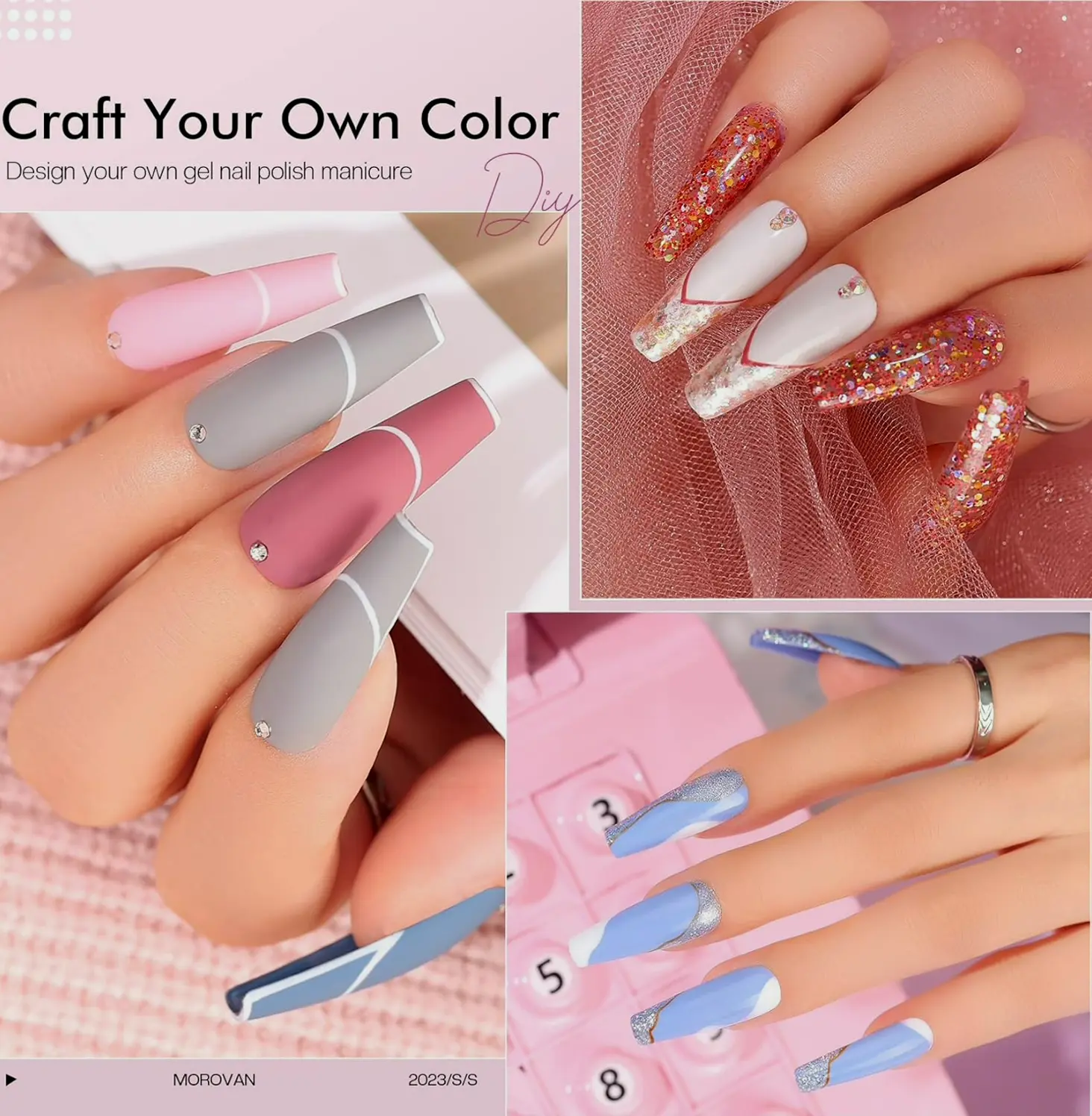 Morovan Gel Polish Kit: 12 Colors with U V/LED and Accessories