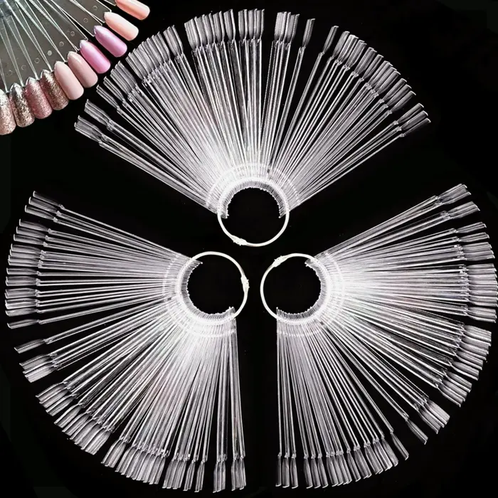 150 Pieces Transparent Manicure Sample Sticks