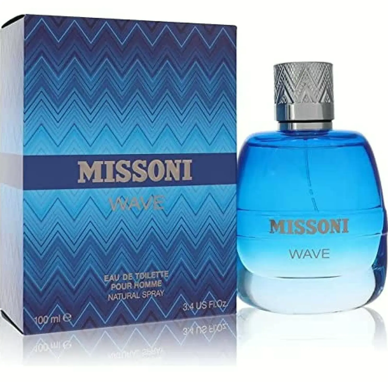 Missoni Wave for Men Eau de Toilette Spray, 3.4 Fl Oz (Pack of 1)