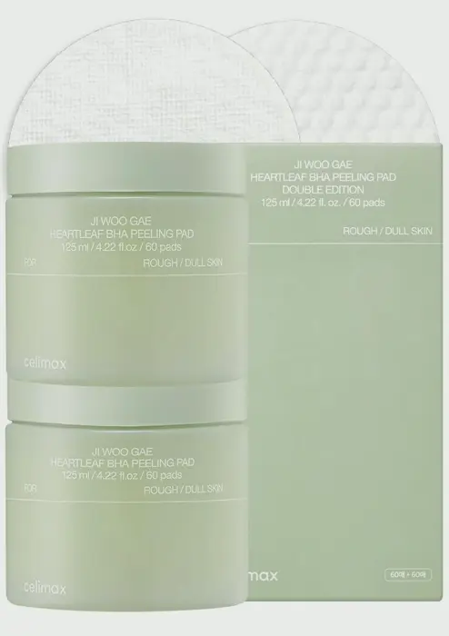 Celimax JiWooGae Heartleaf BHA Exfoliating Pads Double Edition