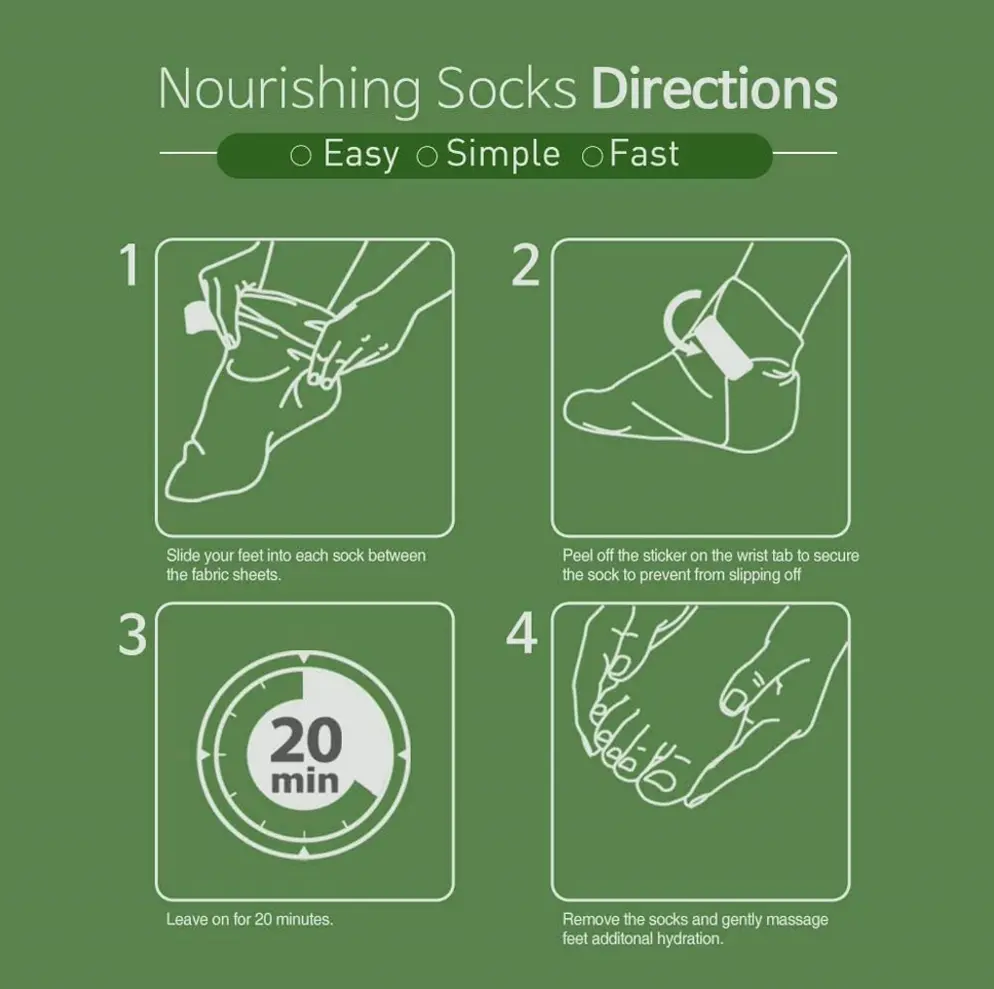 Epielle Nourishing Foot Masks – Herbal Extract