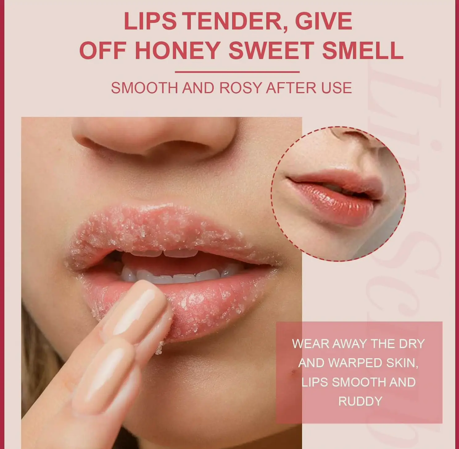 Lip Treatment Scrub, Sugar Scrubber for Chapped Skin